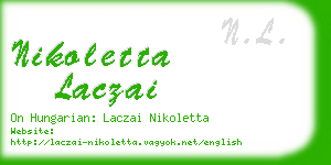 nikoletta laczai business card